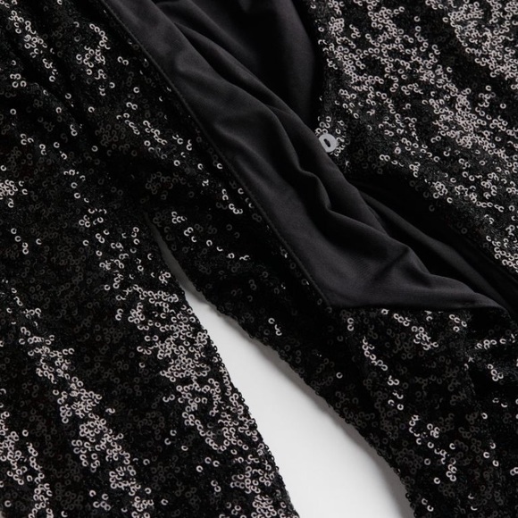 H & M black sequin dress size M - Picture 6 of 7